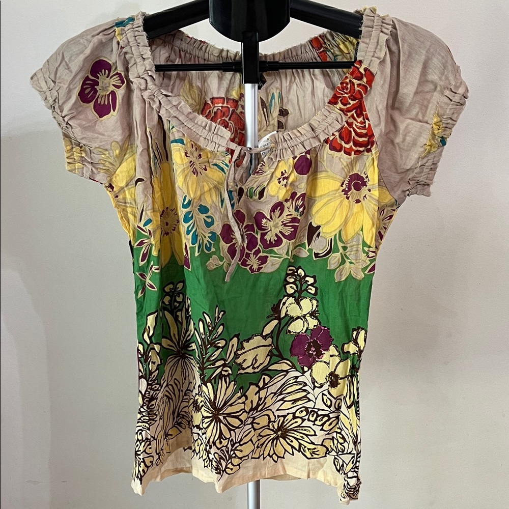NWT Chaudry Kc Floral Multicolor Women's Top
